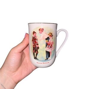 Vintage 1986 Norman Rockwell Museum Coffee Tea Mug Cup First Day Of School